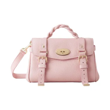 Mulberry Alexa Coarse Grain Leather Shoulder Bag, Crossbody Bag, Handbag Mini Women's Rose Pink
