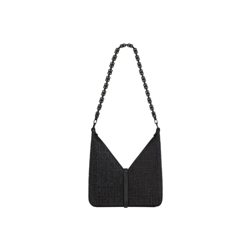 GIVENCHY Cut out Sheepskin Shoulder Bag, Crossbody Bag Mini Women's Black-3