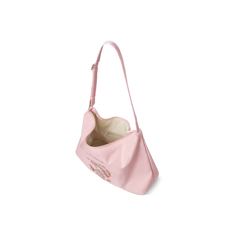 Zgo Sanrio My Melody Polyester Shoulder Bag Premium, Tote Bag, Shopping Bag, Crossbody Bag Large Size Women's Pink-3