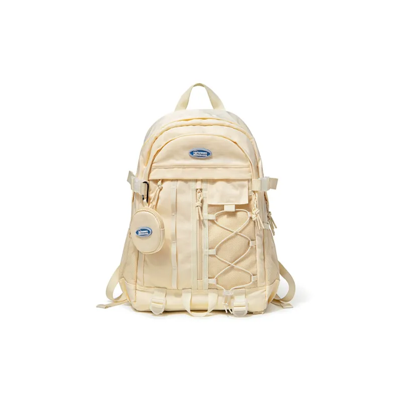 WINNER Polyester Backpack Large Size Unisex Ecru/Light Gray/Light Blue-0