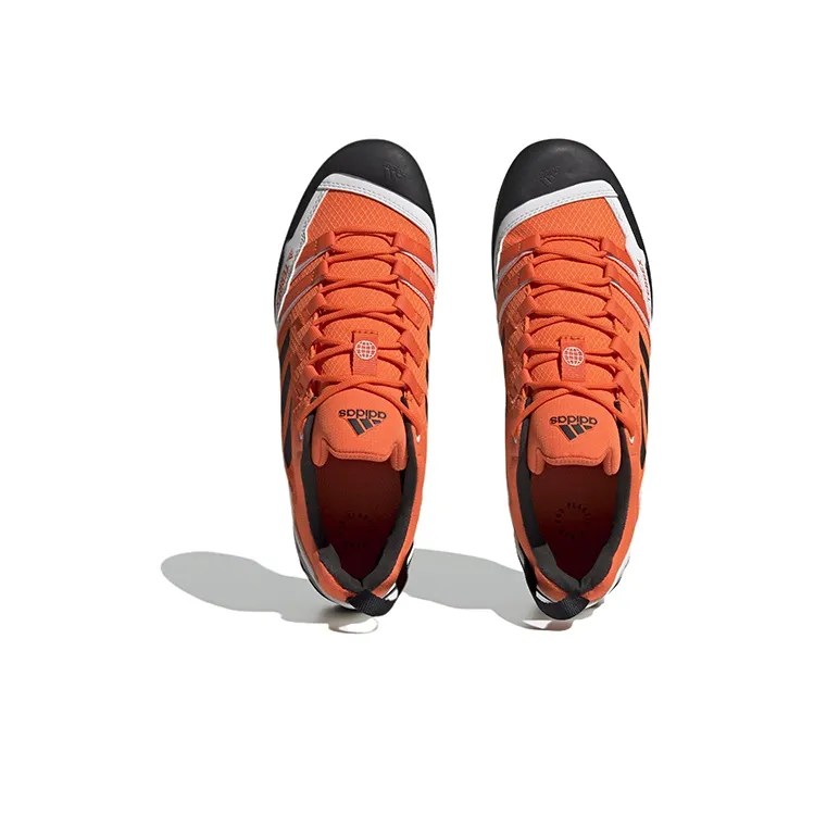 Adidas Terrex Swift Anti-Slip Wear-Resistant Low-Top Hiking Shoes Unisex Orange Black-4