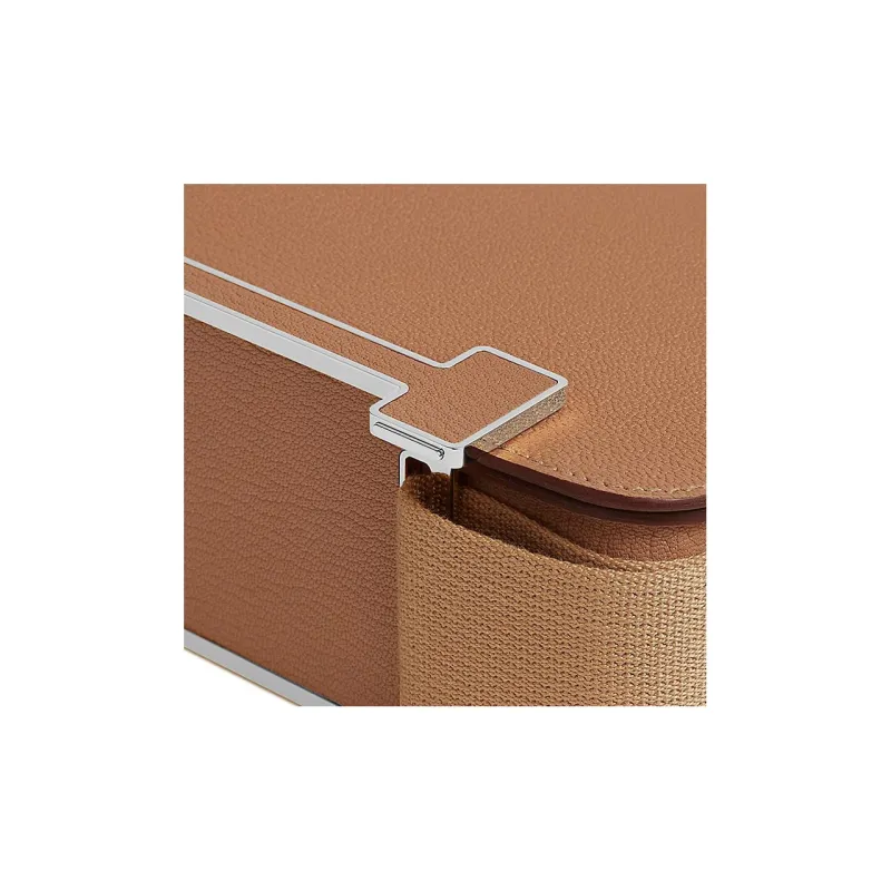 HERMES Geta Goatskin Wooden Sandal Bag Shoulder Bag Crossbody Bag Women's Brown-4