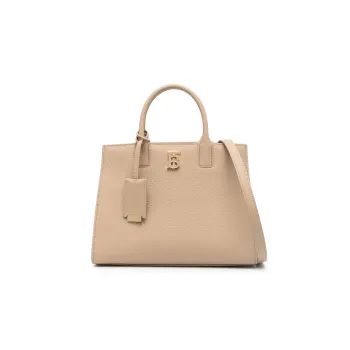 Burberry Frances Grained Calfskin Tote Bag Shopping Bag Handbag Mini Women's Beige