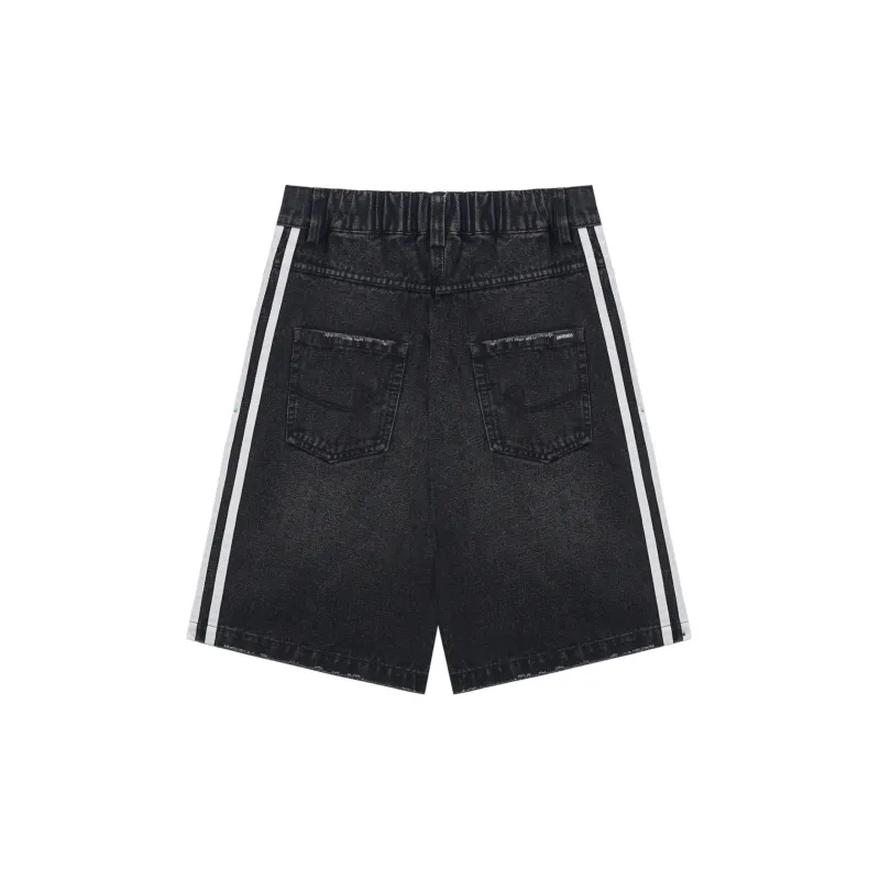 UNVESNO Casual Shorts Men Black-1