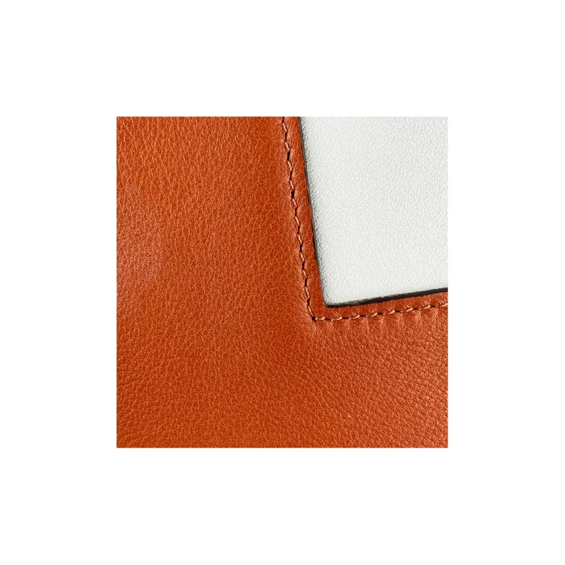 CELINE Frame Smooth Calf Leather Shoulder Bag Crossbody Bag Medium Size Women's Brown/Light Blue-11