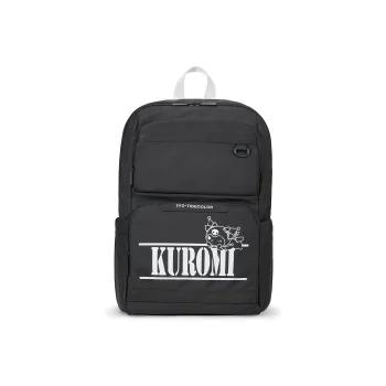 Zgo Sanrio IP Collaboration Kulomi Polyester University Student Backpack Tubas Unisex Black