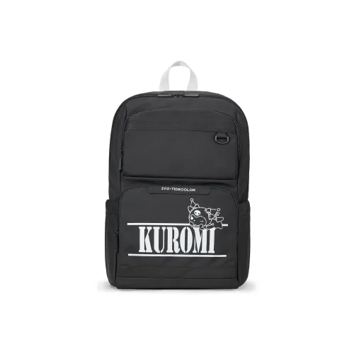 Zgo Sanrio IP Collaboration Kulomi Polyester University Student Backpack Tubas Unisex Black
