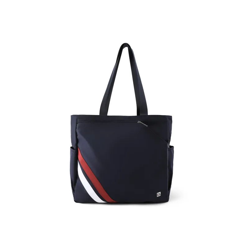 Elle Active Fabric Tote Bag, Shopping Bag, Handbag, Shoulder Bag, Yoga Bag Medium Large Women's Blue-1