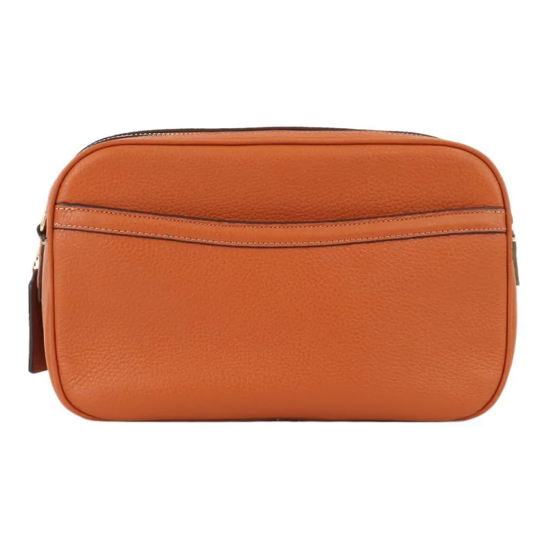 COACH Jes Leather Crossbody Bag Medium Size Women's Orange-3