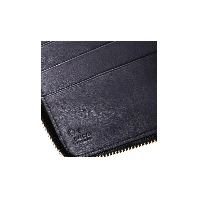 GUCCI Leather Clutch Regular Men's Black-5