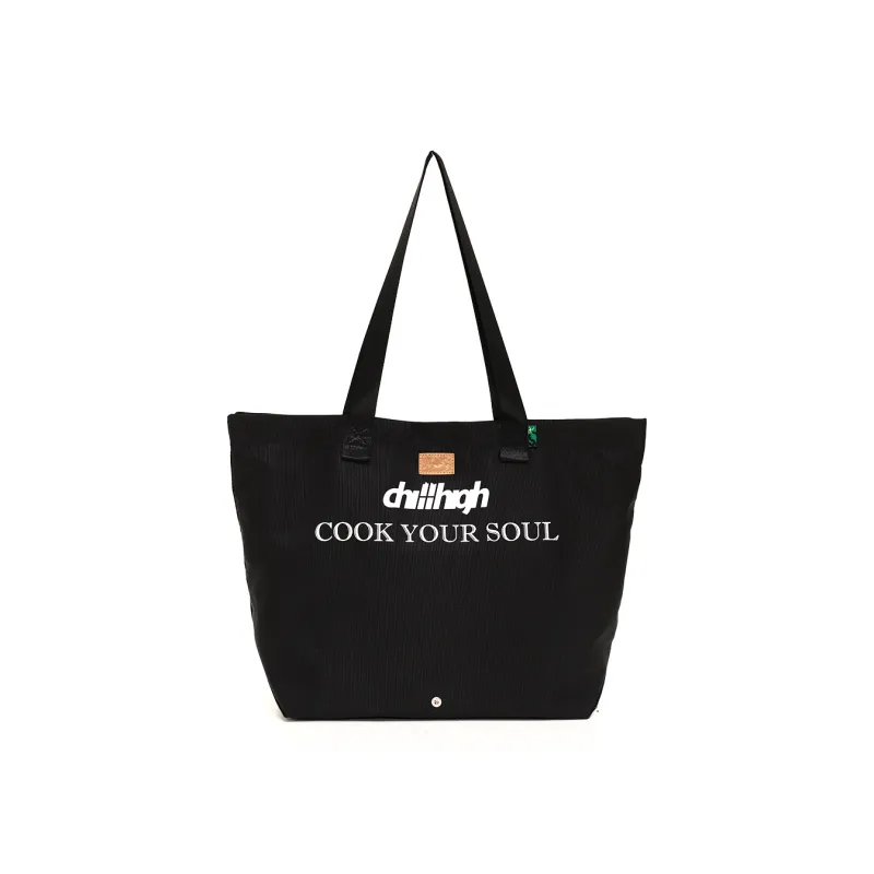 ChillHigh Nylon Fabric Tote Bag Shopping Bag Shoulder Bags Large Size Unisex-0