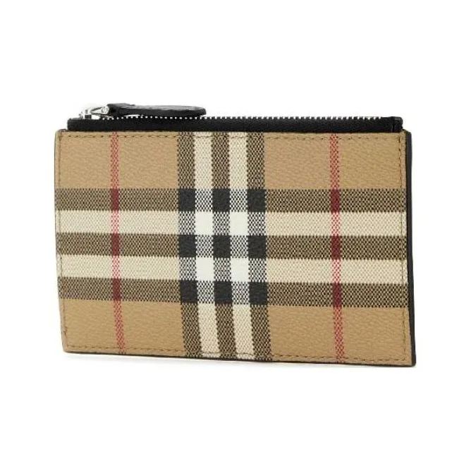 Burberry Vintage Leather Wallet Men's Beige-2