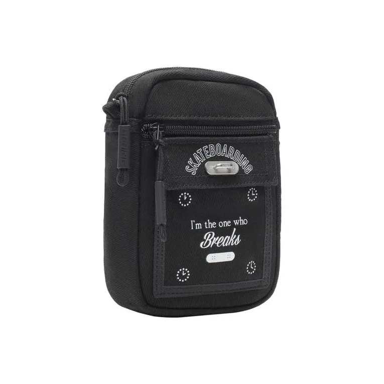 LiNing Skateboard Cotton Shoulder Bag Crossbody Bag Regular Unisex Black-1