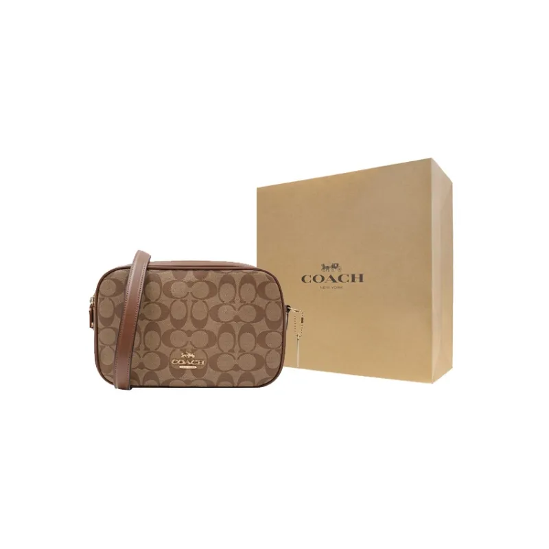COACH Jes Canvas With Leather Camera Bag, Shoulder Bag Medium Size Women's-8