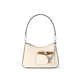 LOUIS VUITTON Epi Grain Cow Leather Shoulder Bag, Crossbody Bag, Handbag Regular Women's White
