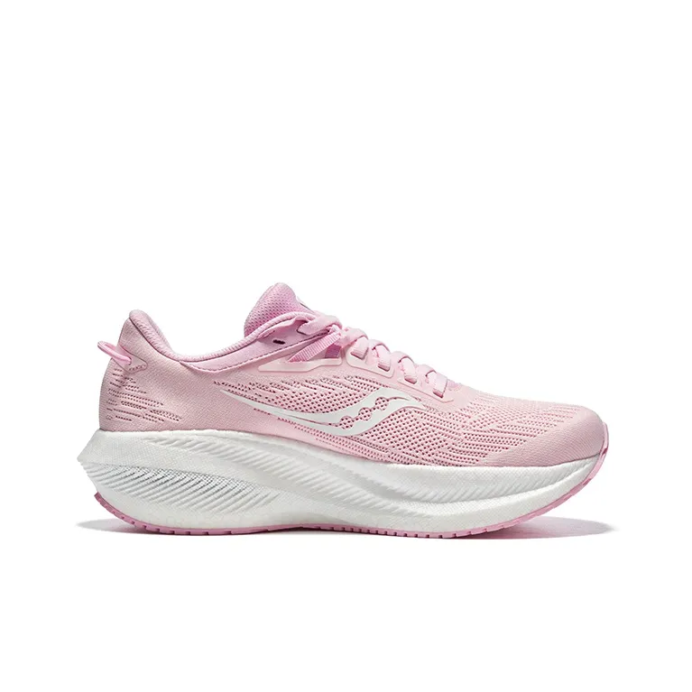 Saucony Triumph 21 Cushioning Lightweight Low Top Training Running Shoes Women's Pink-1