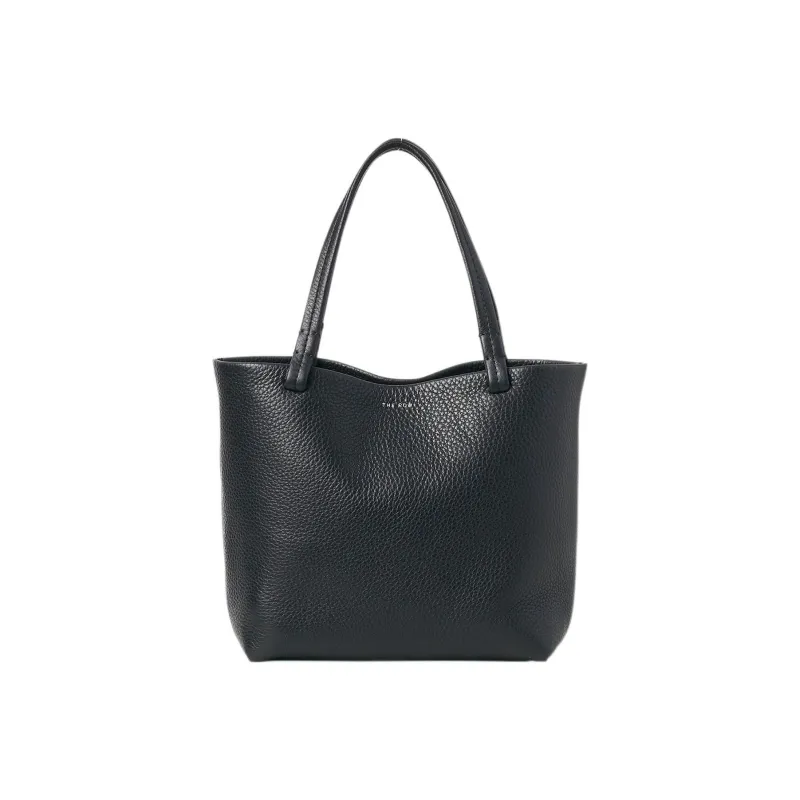 THE ROW Grained Calfskin Tote Bag, Shopping Bag, Shoulder Bag, Crossbody Bag, Handbag Trumpets Women's Black-0