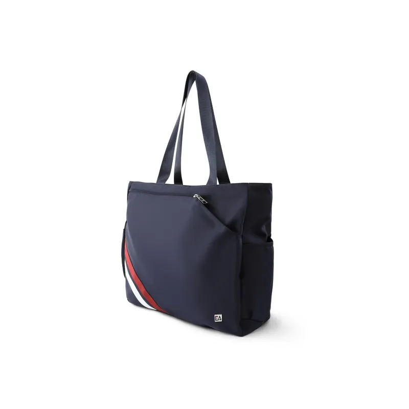 Elle Active Fabric Tote Bag, Shopping Bag, Handbag, Shoulder Bag, Yoga Bag Medium Large Women's Blue-0