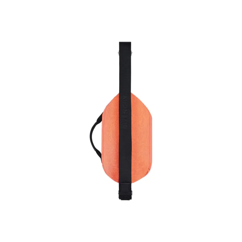 GIVENCHY G-Zip Spray Paint Denim With Cotton Sling Bags One Shoulder Crossbody Fanny Pack Men's Bright Orange-2