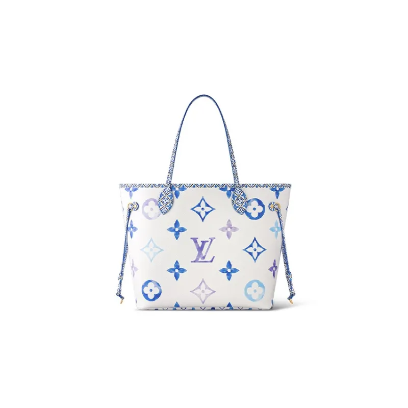 LOUIS VUITTON Neverfull Mm Monogram Blue-0