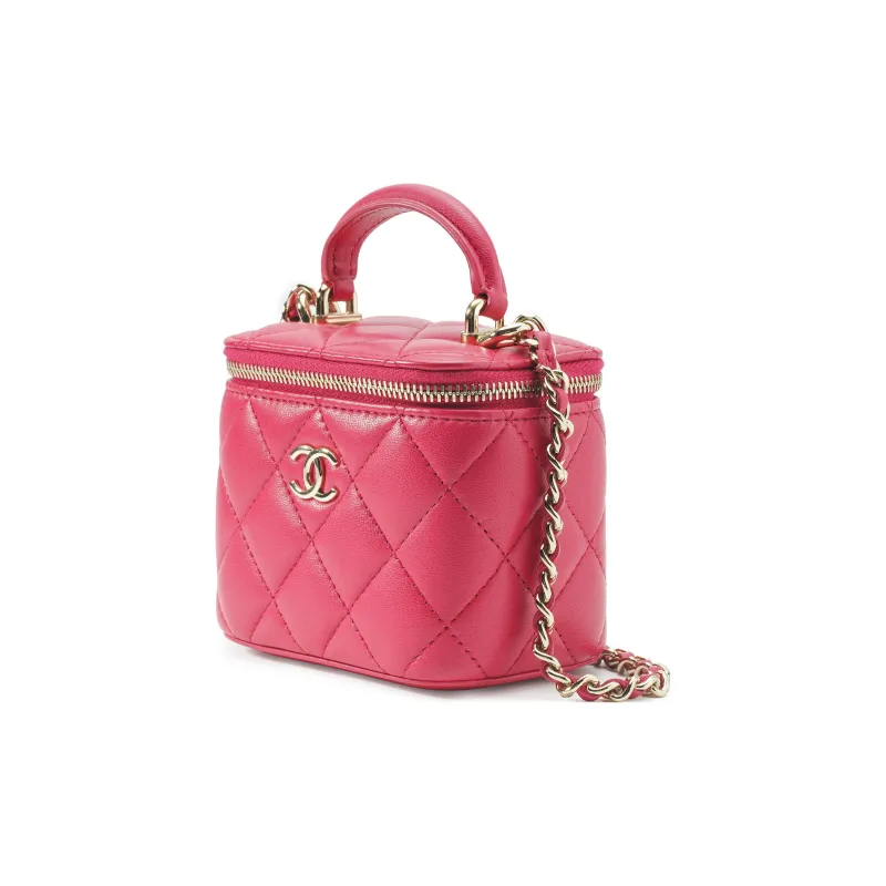 CHANEL Sheepskin Box Bag, Handbag, Shoulder Bag, Crossbody Bag Women's Watermelon Red-2