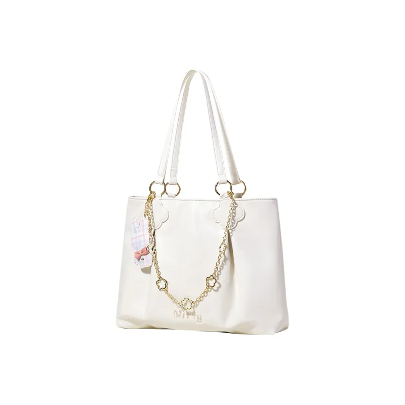 Miffy PU Tote Bag, Shopping Bag, Women's Bag, Shoulder Bag Women's White Blue/White-11