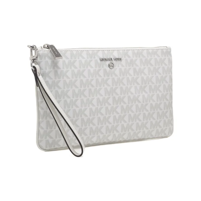MICHAEL KORS Fabric With Leather Clutch Women's White-1