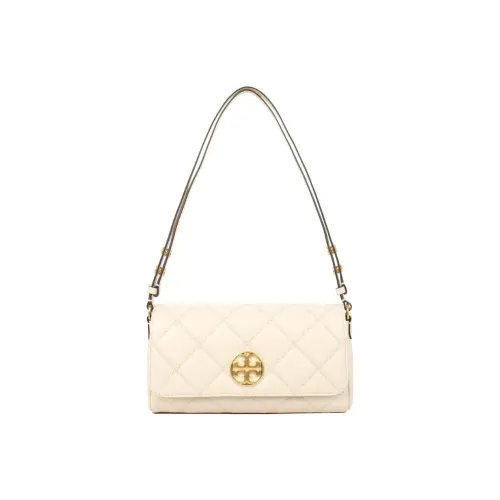 TORY BURCH TB Willa Leather Baguette Bag, Crossbody Bag, Shoulder bag Dolce Women's Cream White
