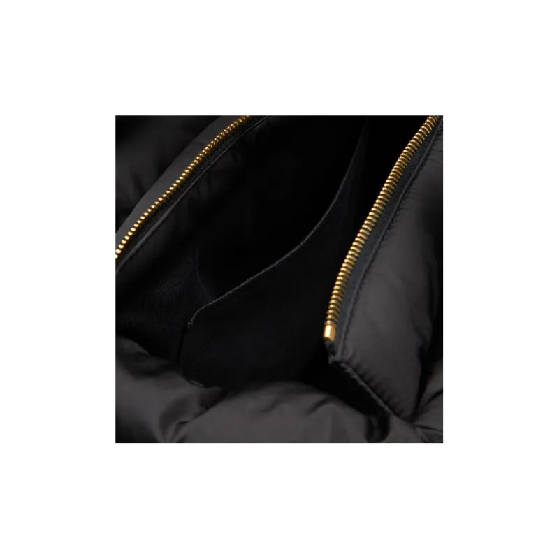Moncler Leather One Shoulder Handbag Women's Black-3