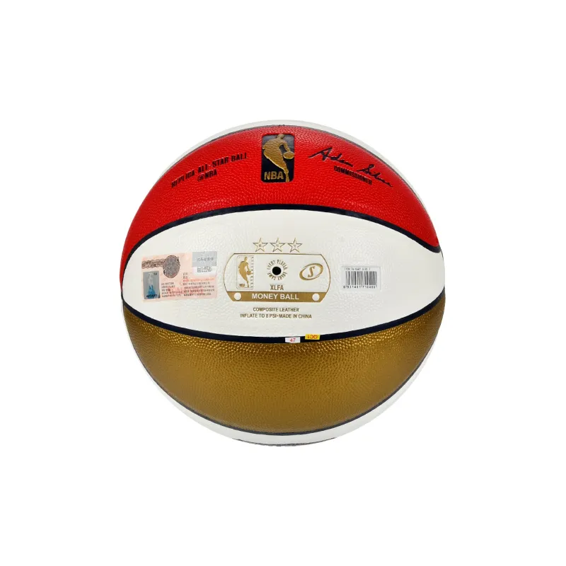 SPALDING PU Basketball White Red Gold Size 7 Ball Training Unisex-3