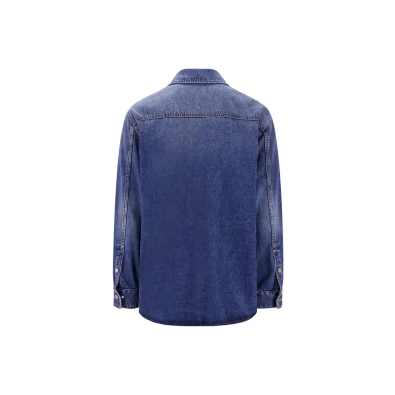 Valentino Buttoned Long Sleeved Denim Shirt-1
