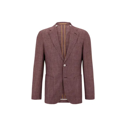 HUGO BOSS Business Suits Men Burgundy