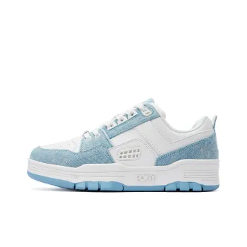 PONY Reverse Low Top Skateboard Shoes Unisex Denim Blue