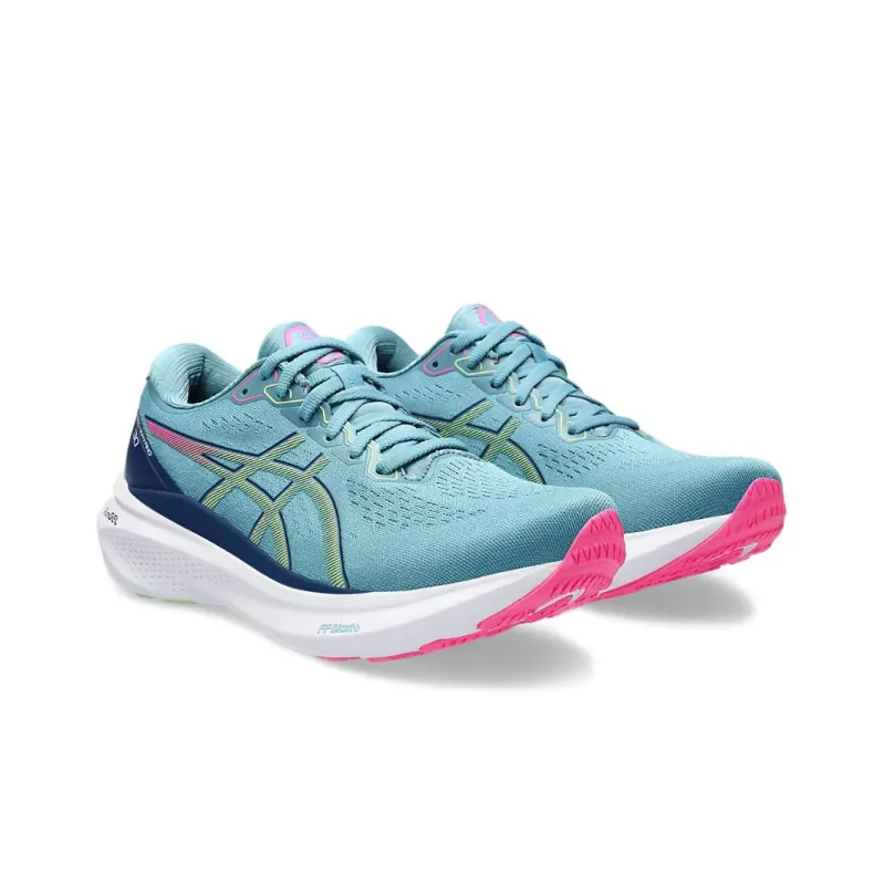 Asics Gel Kayano 30 Gris Blue Lime Green Pink Women's-2