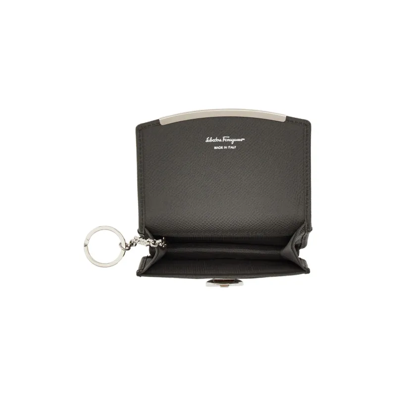 Ferragamo Gancini Clip Coin Pouch Grey-3