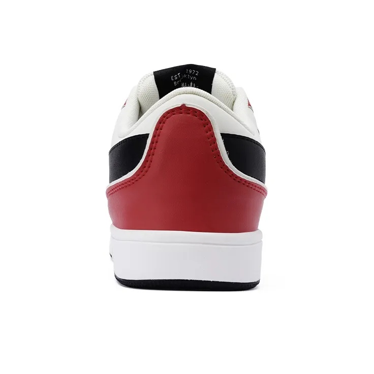 PONY Street Series Low Top Skateboard Shoes Unisex Red White-4
