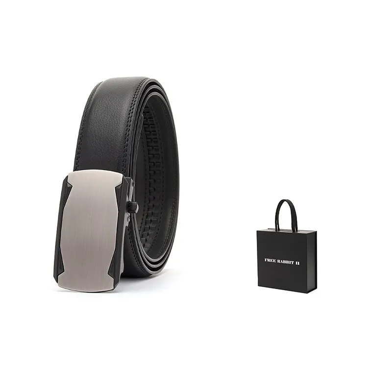 FREE RABBITⅡ Young And Middle Aged Belt Business Automatic Buckle Cow Leather Leather Belts Men's Width  3.5cm-9