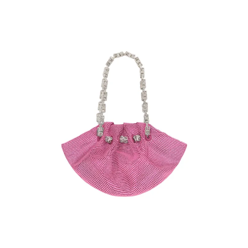 Givenchy Kenny Cow Leather Shoulder Bag Crossbody Bag Handbag Mini Women's Pink-2