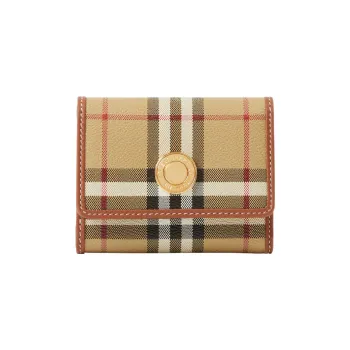 Burberry Polyurethane And Polyester Blend Wallet Small Size Women's Beige