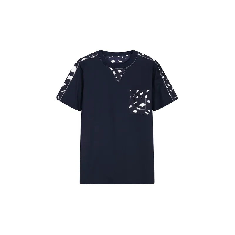 DAVID NAMAN T Shirts Men Navy Blue-1