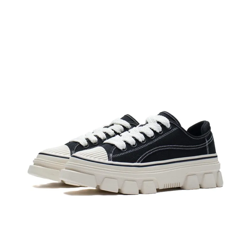 LiNing Anti Slip Wear Resistant Low Top Sports Casual Shoes Unisex Black White-2