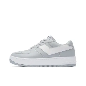 PONY LIGHTING Low Top Skateboard Shoes Unisex Gray White