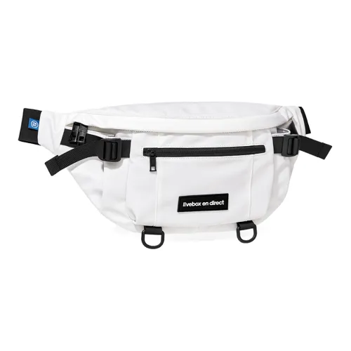 LIVEBOX EN DIRECT Nylon Fanny Pack Unisex Ecru
