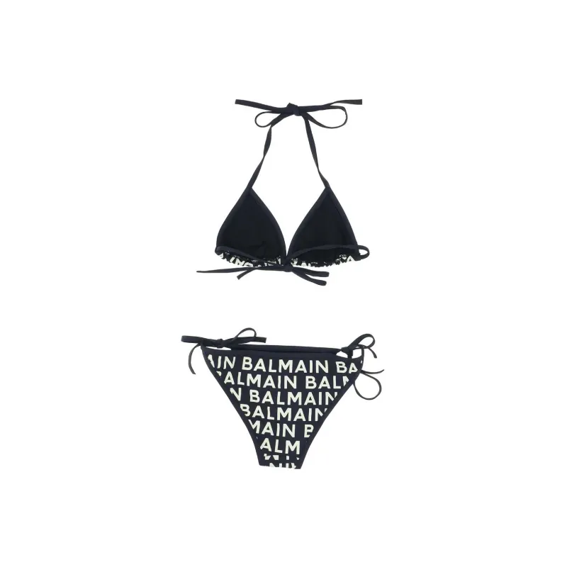 BALMAIN Logo print Bikini Set-1