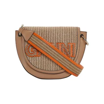 GANNI Banner Crossbody Bag Shoulder Bag Women's Light Brown