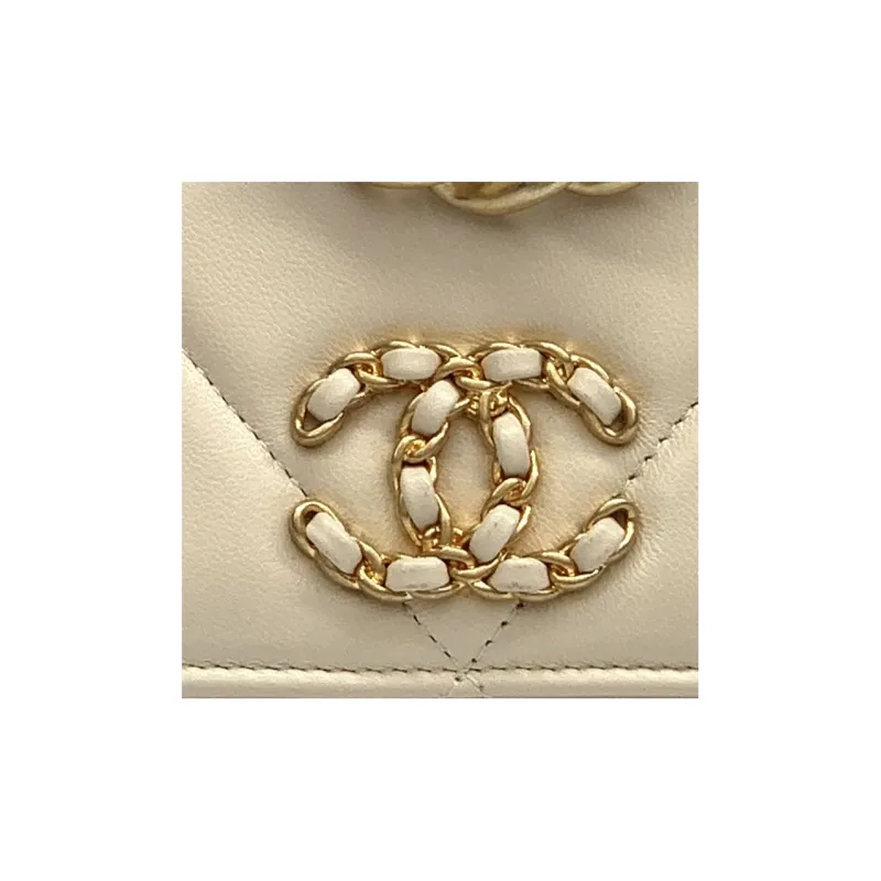 CHANEL 19BagWOC Sheepskin Handbag, Shoulder Bag, Crossbody Bag Regular Women's Beige-2