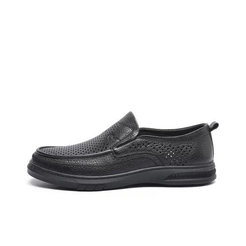 TRUMPPIPE Men's Casual Shoes Men Low-Top Black