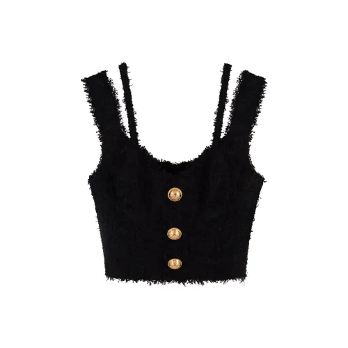 BALMAIN Tank Tops Women's Black