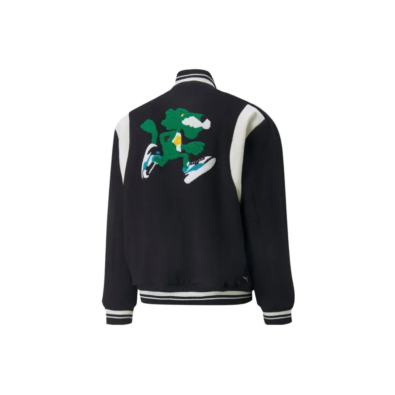 PUMA Cartoon patch Button up Bomber Jacket-1