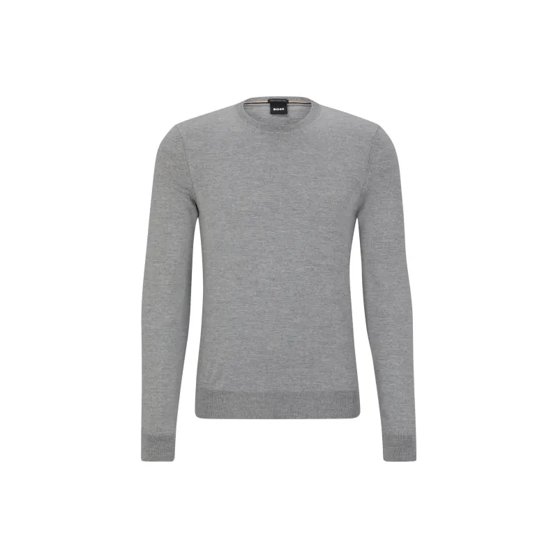 HUGO BOSS Logo Embroidered Crewneck Jumper-6